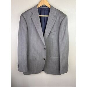 Suit Supply Gray Herringbone Wool Blazer 52 Surgeon Cuffs Flaws NWT